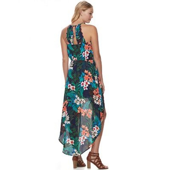 Candies Floral Hi-lo Romper - Picture 2 of 5